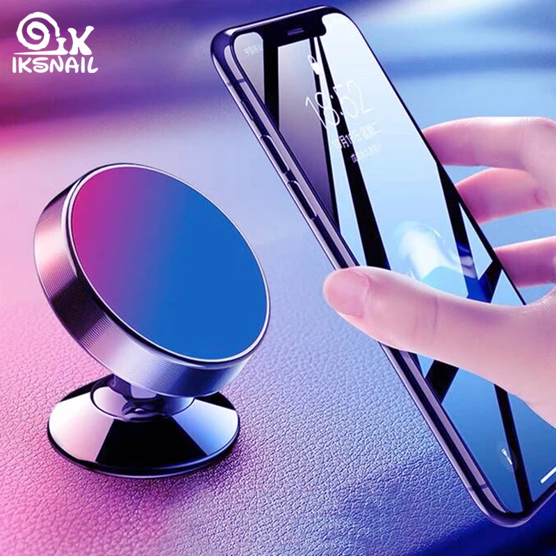 IKSNAIL магнитный автомобильный держатель для телефона Подставка iphone samsung