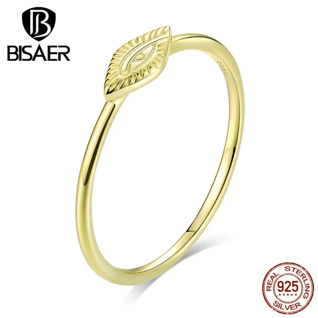Кольца Lucky Eyes, BISAER,, 925 пробы, серебро, Guardian, Lucky Eyes, кольца на палец для женщин, Стерлинговое серебро, ювелирные изделия ECR629