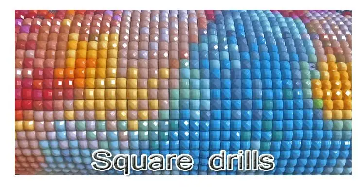 square drill Алмазная живопись 4 шт. полная квадратная Вышивка крестом 3d картины Алмазная вышивка четыре сезона Бриллиантовая мозаика дерево украшение дома - Цвет: square drill
