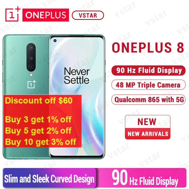 Глобальная прошивка Oneplus 8 5G смартфон 6 55 дюймов 90 Гц Snapdragon 865 Octa Core в разблокировка
