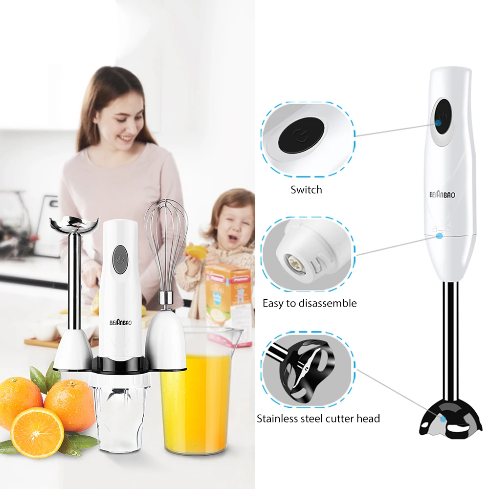 

Multifunctional Hand-Held Electric Cooking Machine Portable Coffee Milk Frother Electric Egg Beaters Handle Mixer Kitchen Tool