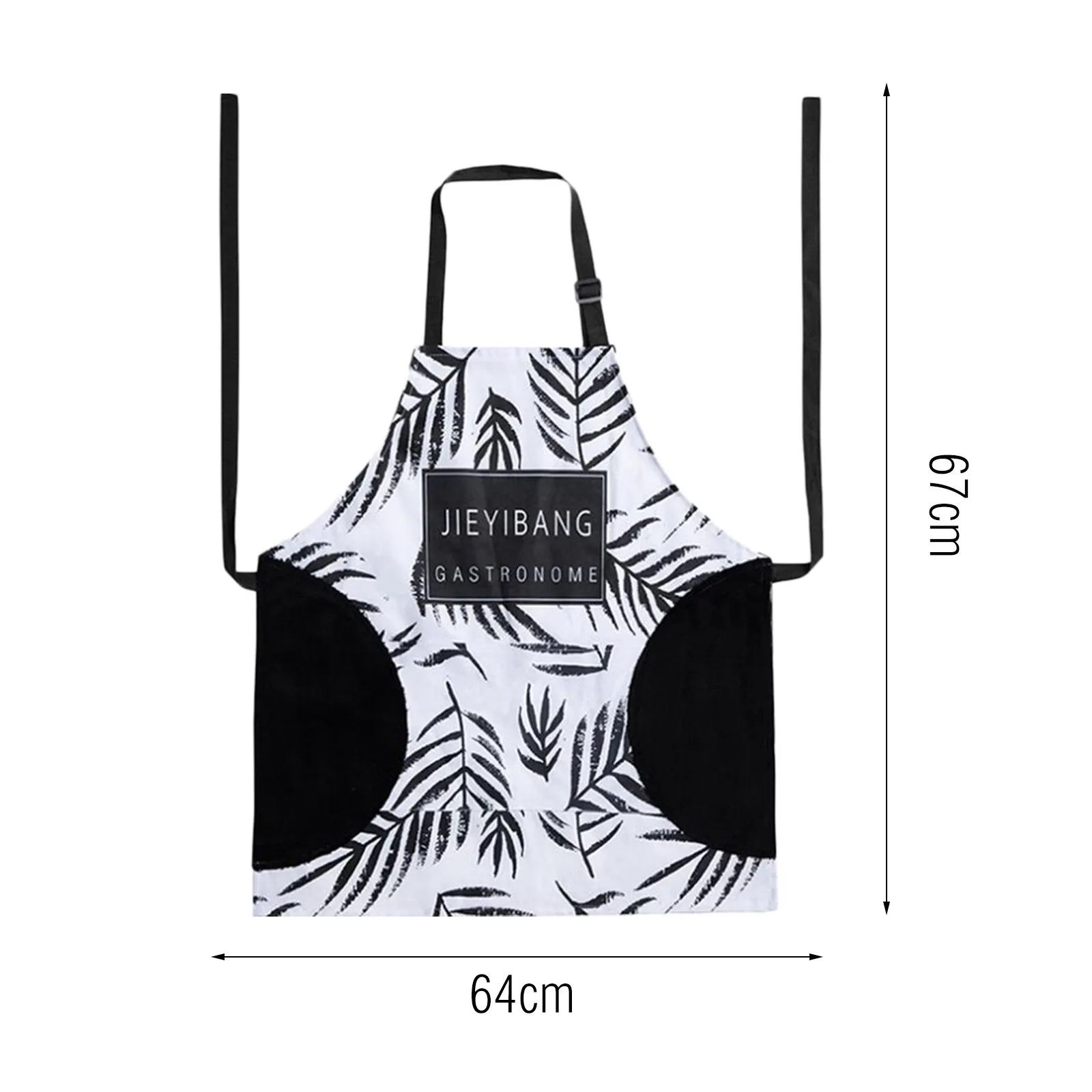 

Pattern Kitchen Apron for Woman INS Leaves Sleeveless Cotton Linen Aprons Cooking Simplicity Home Cleaning Tools