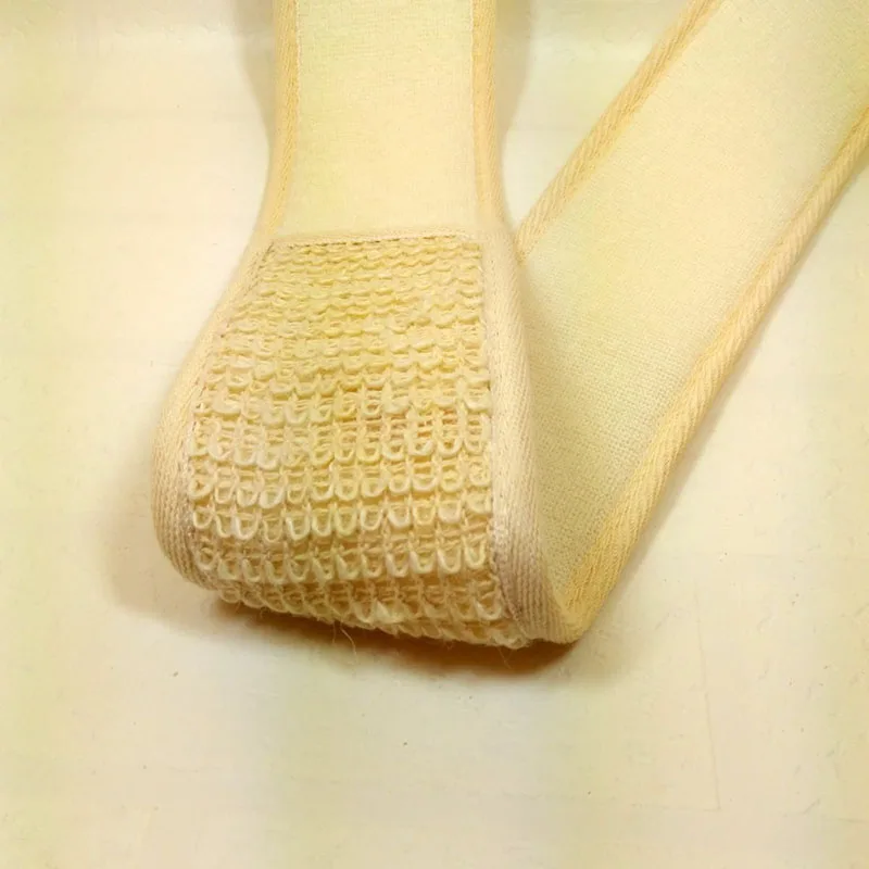 

Flax Cotton Soft Exfoliating Back Strap Bath Brush Shower Massage Spa Scrubber Sponge Body Skin Health Cleaning AC889
