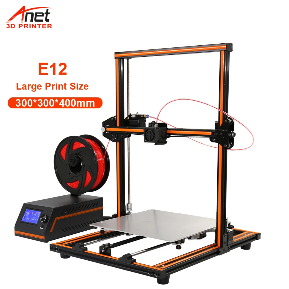 Обновленный Anet E10 E12 E16 настольный 3d принтер с ЖК-дисплеем 12864 офлайн печать Низкий уровень шума 3D DIY Набор принтер большой размер печати