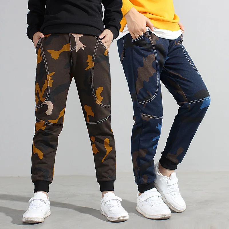 

Boys Camouflage Pants Children Casual Pants Cotton Pockets Patchwork Sweatpants for Boys Autumn 6 8 10 12 Year Kids Clothes