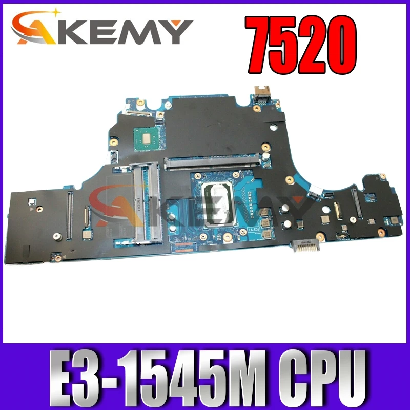 

FOR DELL 7520 Laptop motherboard SR2QU E3-1545M CPU with CN-0JYFWJ 0JYFWJ JYFWJ LA-E311P 100% working well