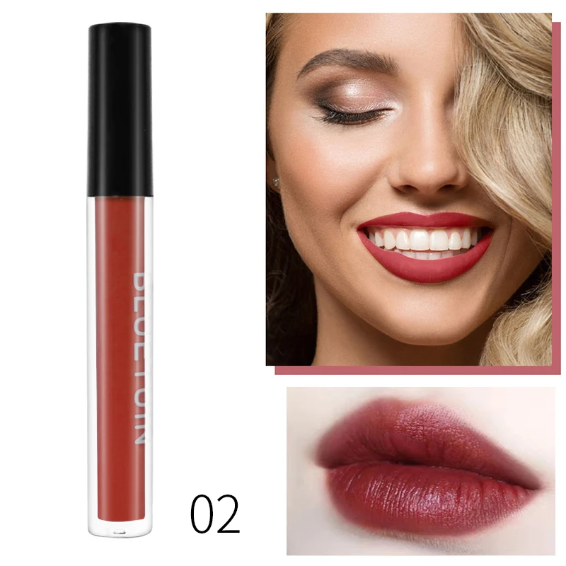 BLUETHIN матовый блеск для губ сексуальный Vloeibare Langdurige водостойкий Cosmetische Schoonheid Houden 24