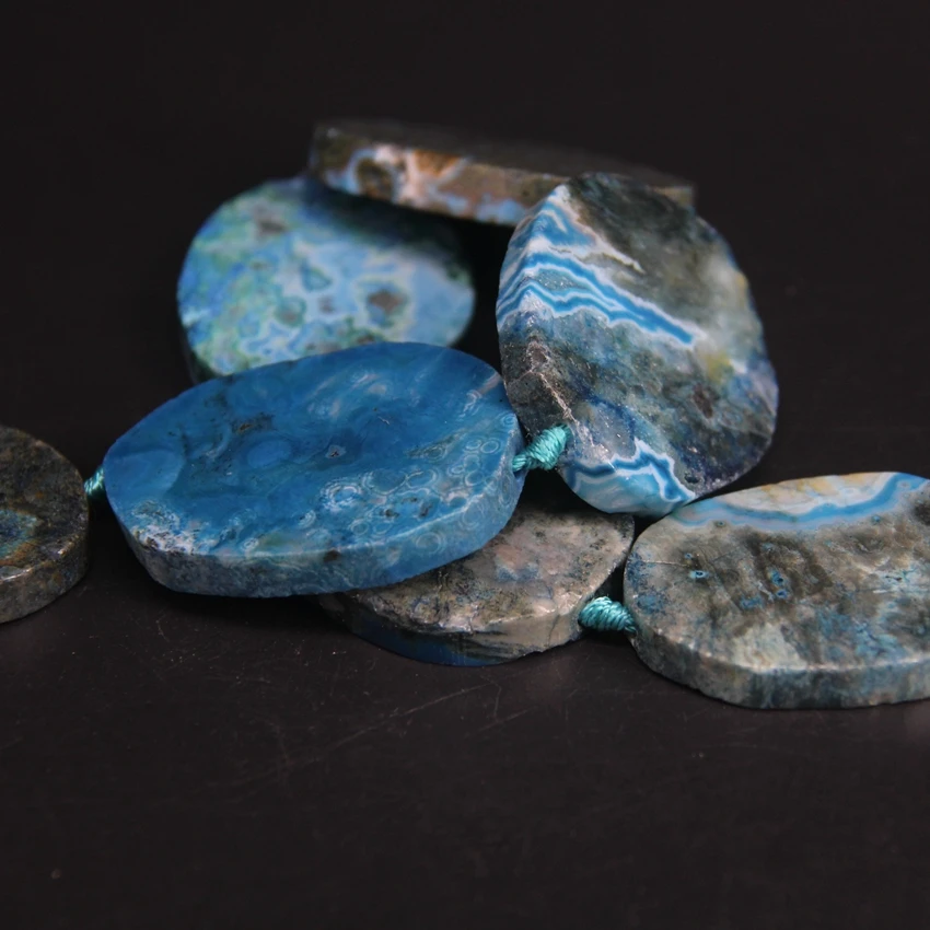 Бусины из необработанного голубого камня для изготовления ювелирных изделий 15 5