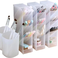 desk organizer pen organizer storage for office school home supplies translucent white pen storage holder