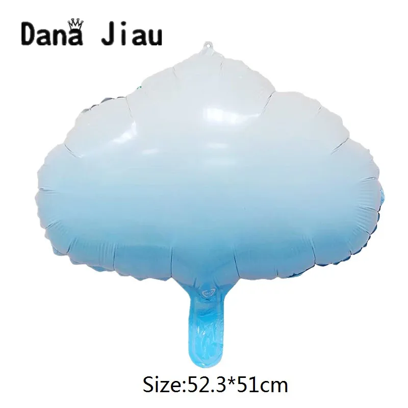Свадебные белые синие облака с днем рождения украшения фольги воздушный шар