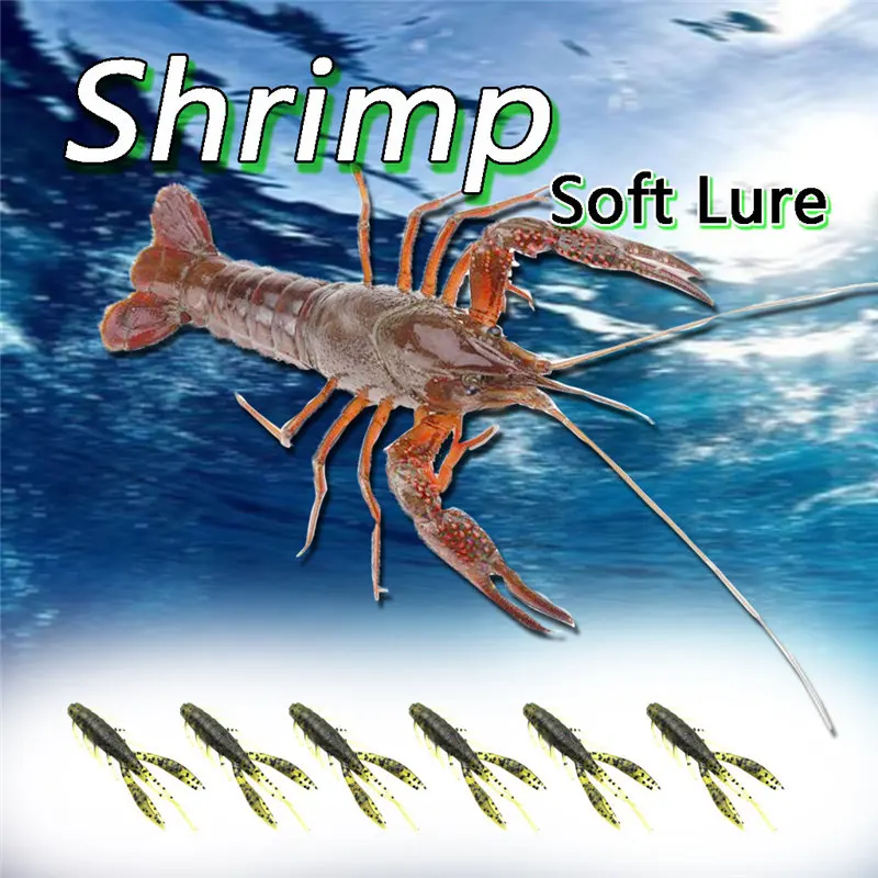 6 шт./лот силиконовые приманки 7 см мягкая рыболовная приманка Золотая