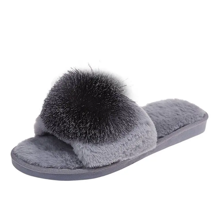

2021 Autumn and Winter Women's Household Slippers Women Ins Cute Indoor Home Non-slip Plush Warm Cotton Drag Soft Slippers