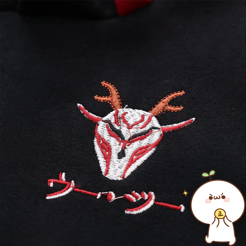 Толстовка в стиле ретро с вышивкой японский Готический Свободный свитшот