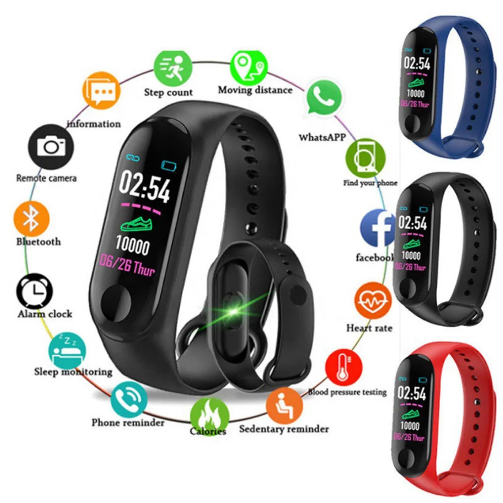 Умный браслет часы для бега пульсометр водонепроницаемый с Bluetooth спортивные