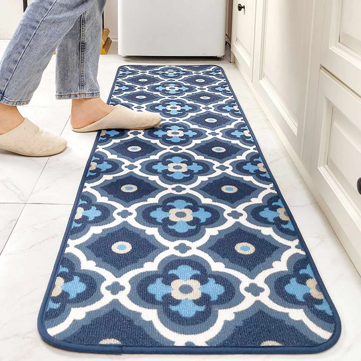 

Long Kitchen Carpet Non-slip Mat Comfort Floor Mats-Perfect for Kitchen Bathroom and Standing Desks Carpets Washable Door Mat
