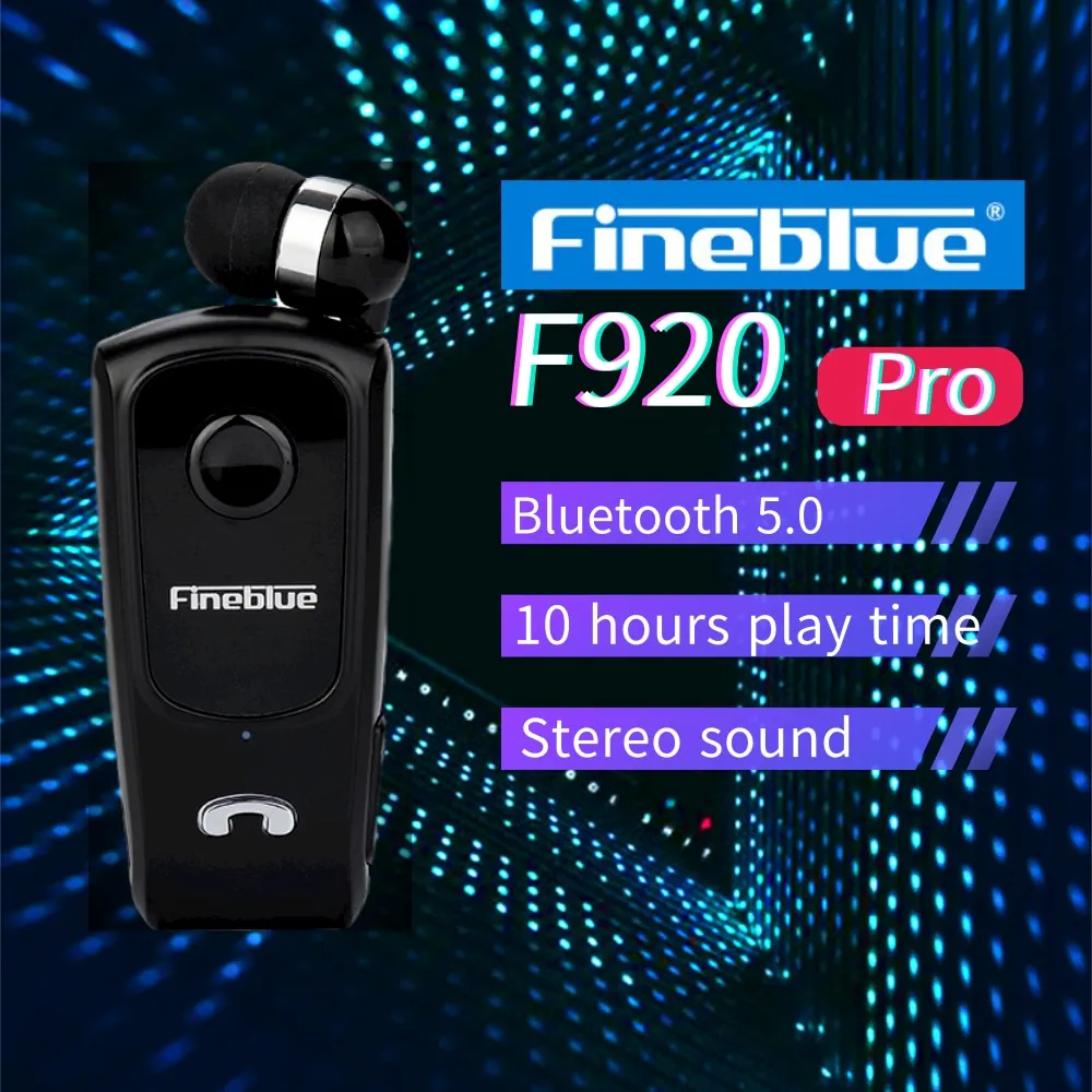 Fineblue Выдвижной Bluetooth наушники F920 Pro Беспроводная гарнитура Беспроводные