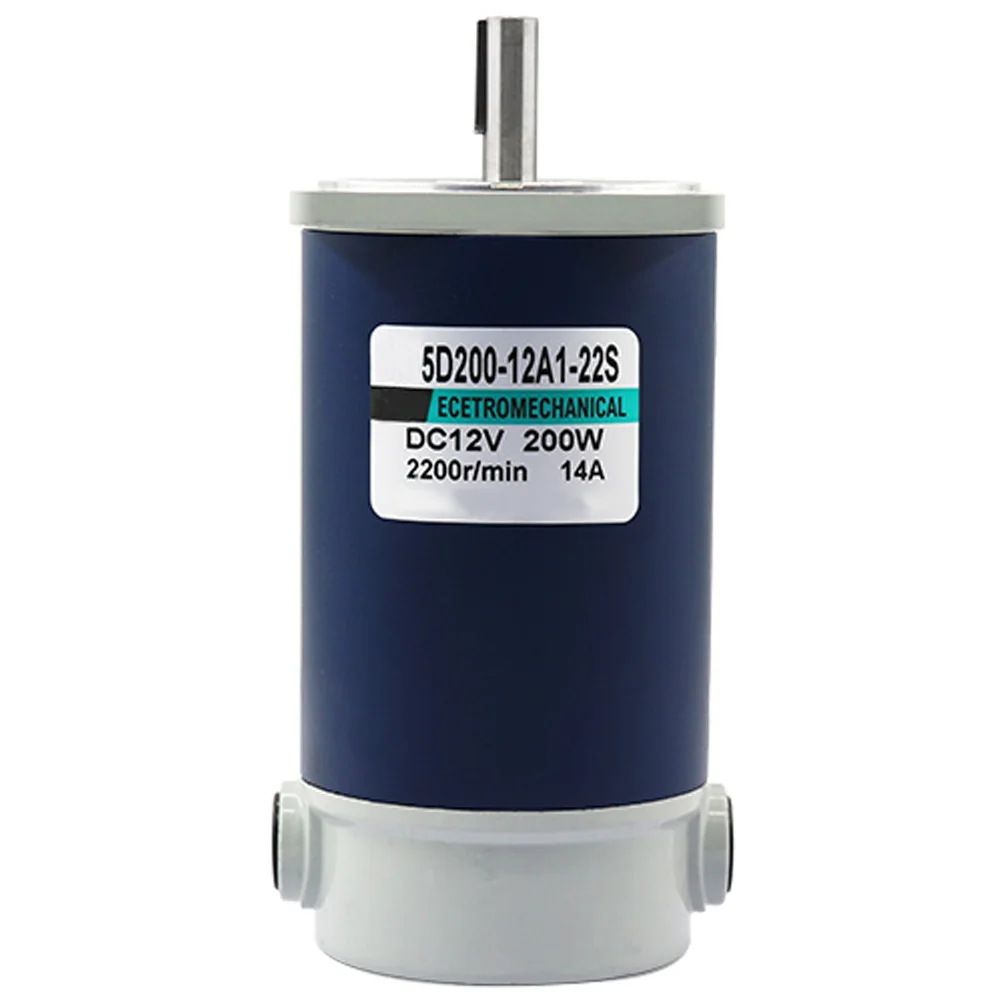 200 Вт Электрический микро DC высокоскоростной двигатель 12В 24В 1800/3000 об/мин длительный срок службы Регулируемая скорость Реверсивный DC Постоянный магнит мотор