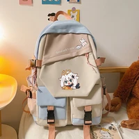 genshin impact paimon klee cosplay unisex students school bag cartoon backpack laptop travel rucksack outdoor fashion gifts