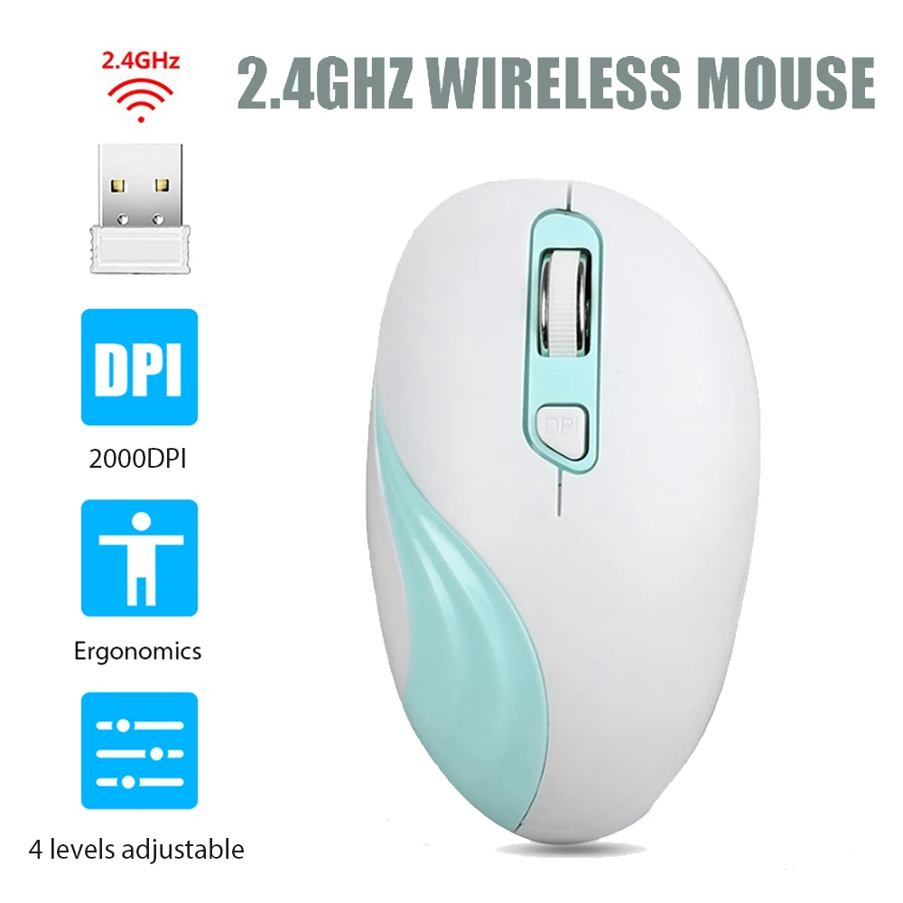 

YWYT G833 Wireless Mouse 2000DPI Optical Mouse 2.4GHz Wireless Mouse Gaming USB Connection Portable Wireless Mouse For Laptop