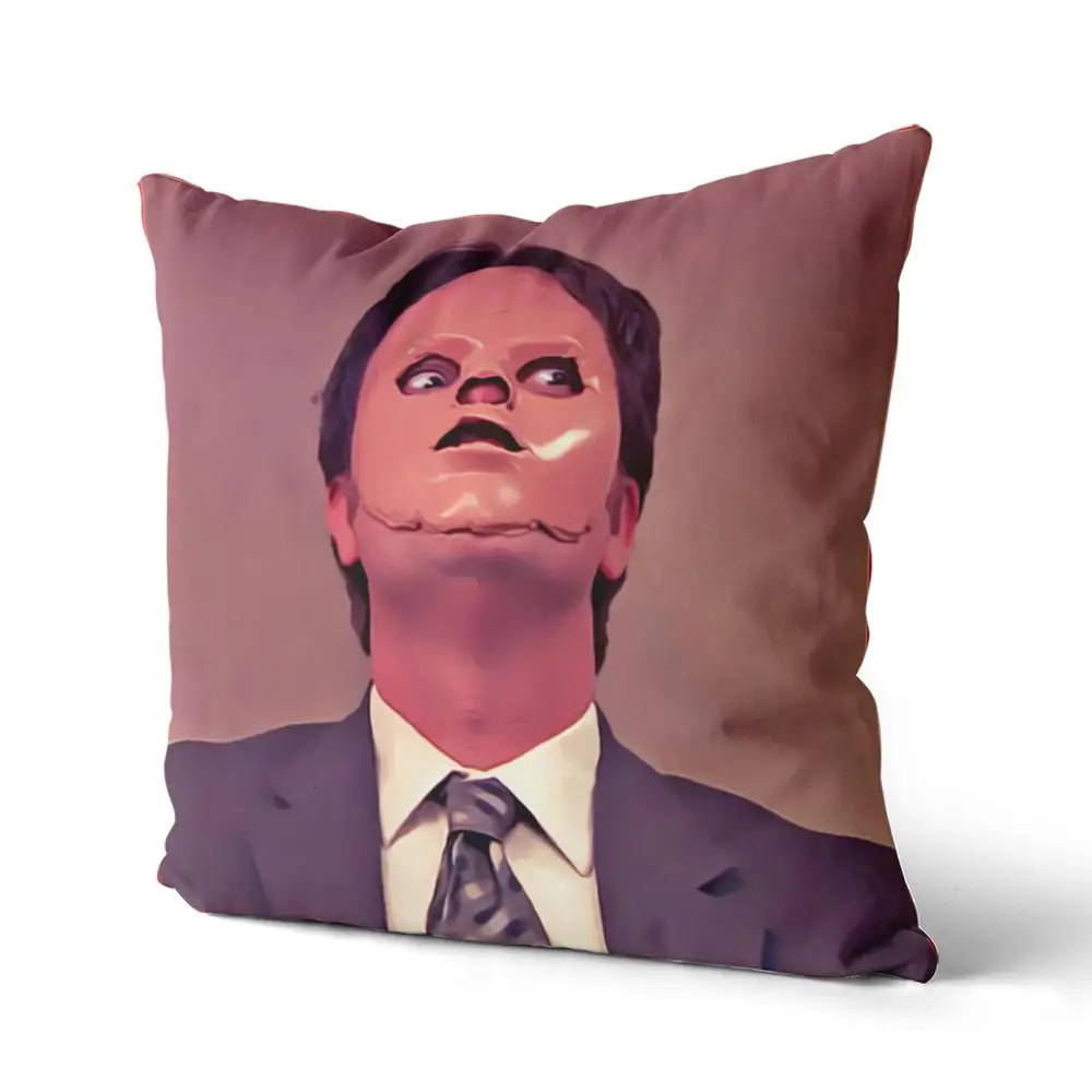 Dwight Schrute маска хлопчатобумажная парусиновая Подушка Пользовательские наволочки