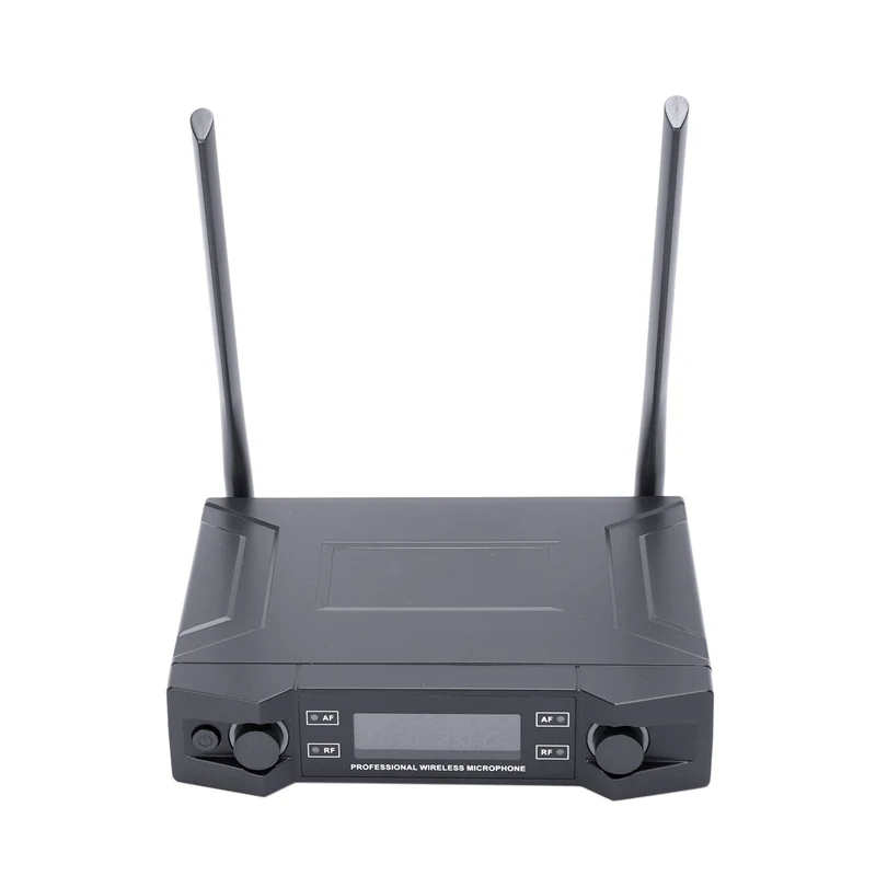 AAAE Top-Smart Fm Vhf Wireless Microphone System 2 Cordless Handheld Mic Free Frequency For Meeting Pc Speaker Amplifier Us Plug |