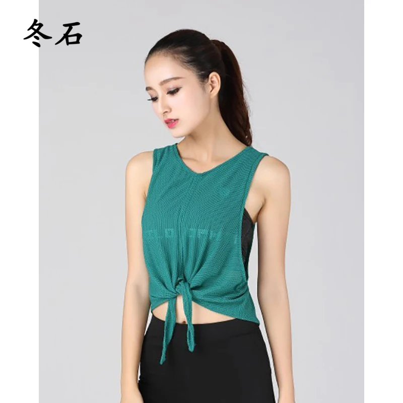 Женский полый спортивный жилет блузка летняя свободная без рукавов сексуальная