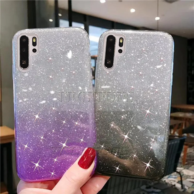 Блестящий Мягкий силиконовый чехол для Huawei phawei P30 P20 Lite Pro блестящий телефона Mate 20