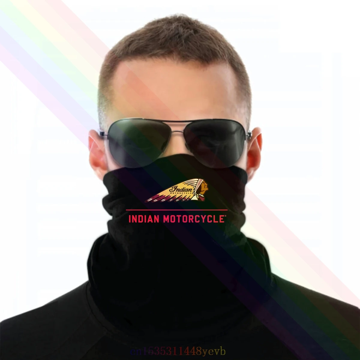 Новинка 2020 индийский логотип классический белый мотоциклетный шарф повязка на