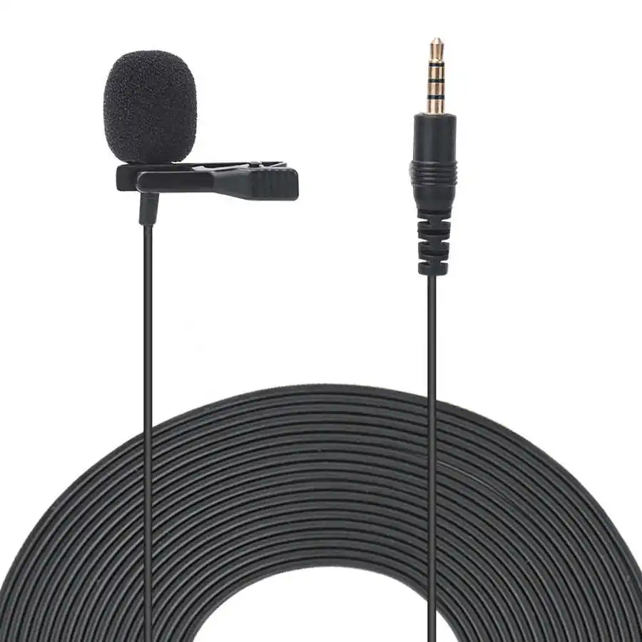 Новый 4 полюсный микрофон с клипсой для записи интервью подходит телефона