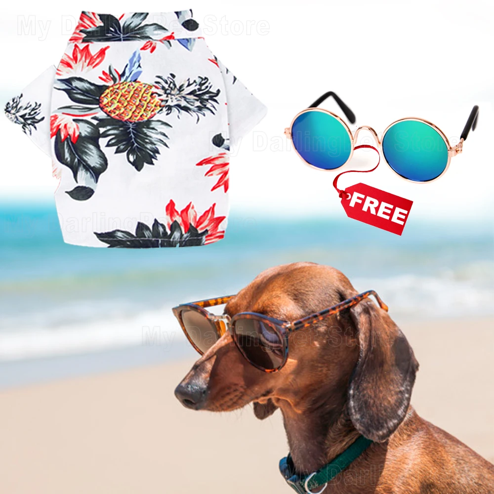 Summer Pet Dog Clothes for Small Large Dogs Shirt Pug Puppy Cute Cat Clothing Yorkshire Terrier | Дом и сад