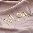 Ожерелье женское из нержавеющей стали, с буквами алфавита