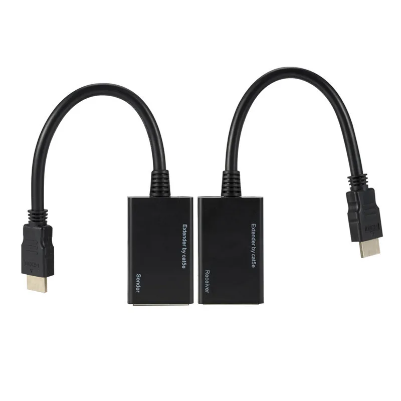 

1 Pair 30M HDMI-compatible Extender Over RJ45 CAT5e CAT6 UTP LAN Extender Repeater 1080P 3D Extension Cord for PS3 DVD HDTV