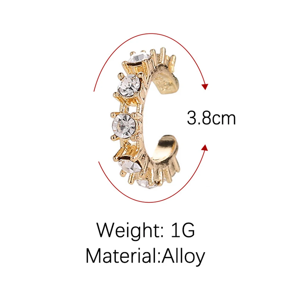 Богемные U-образные клипсы стразы женские серьги Роскошные элегантные ювелирные