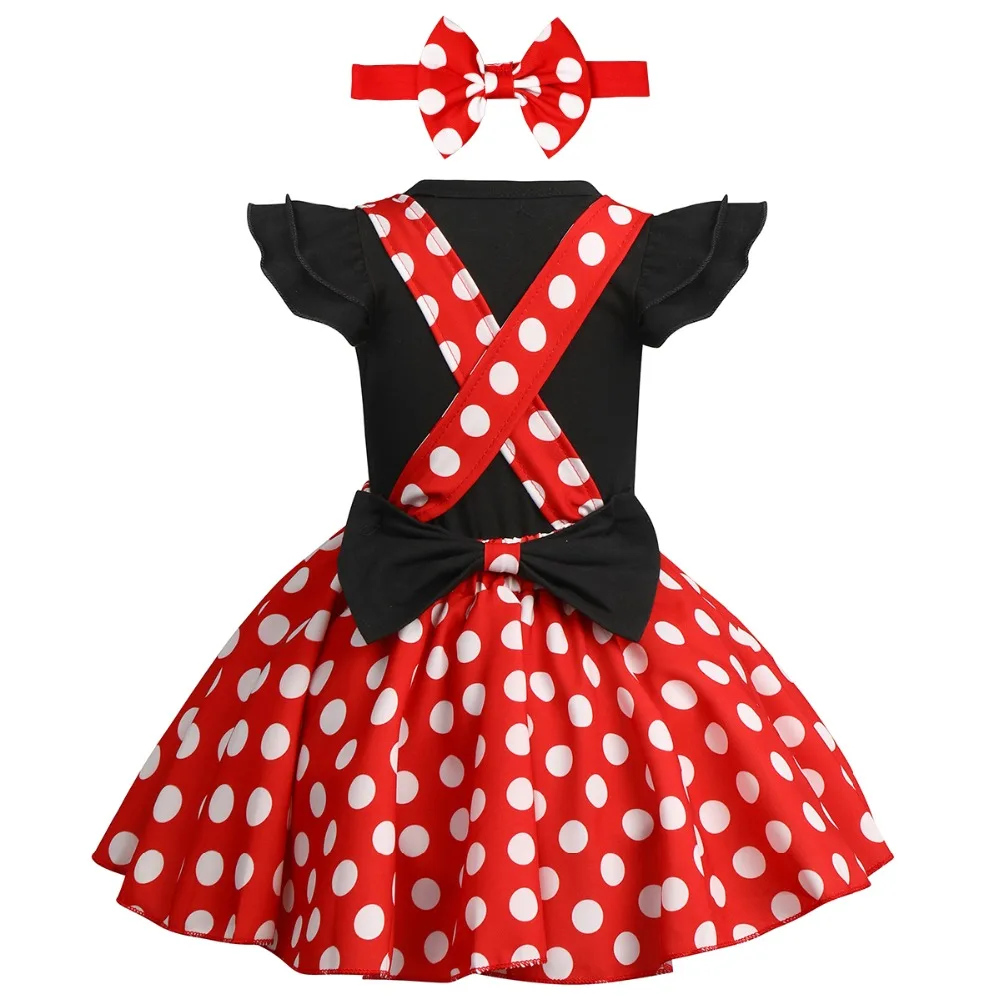 Girl Baby Birthday Clothes Cake Smash Outfit Polka Dot Outfit Cute Minnie Fancy Dress up Baby Girls Clothes Set Photography Prop