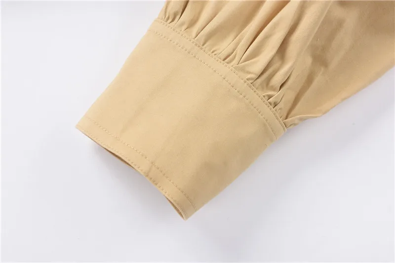 

Summer New Style Puff Sleeve Shirt Dress Korean Commuter Polo Collar A-line Dress Female