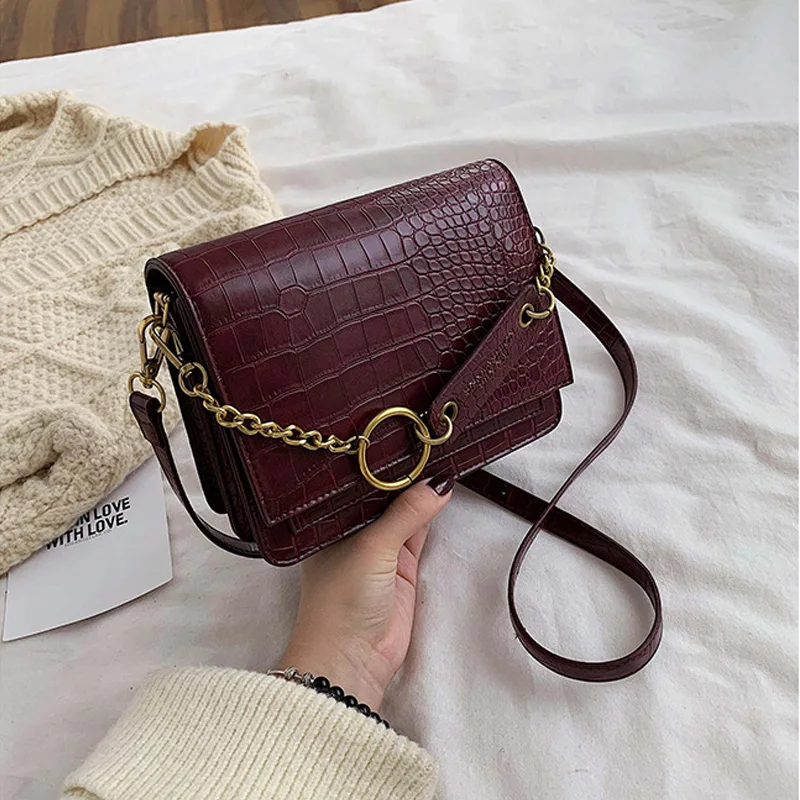 Женская сумка-мессенджер Locimole винтажная сумка через плечо с узором крокодиловая