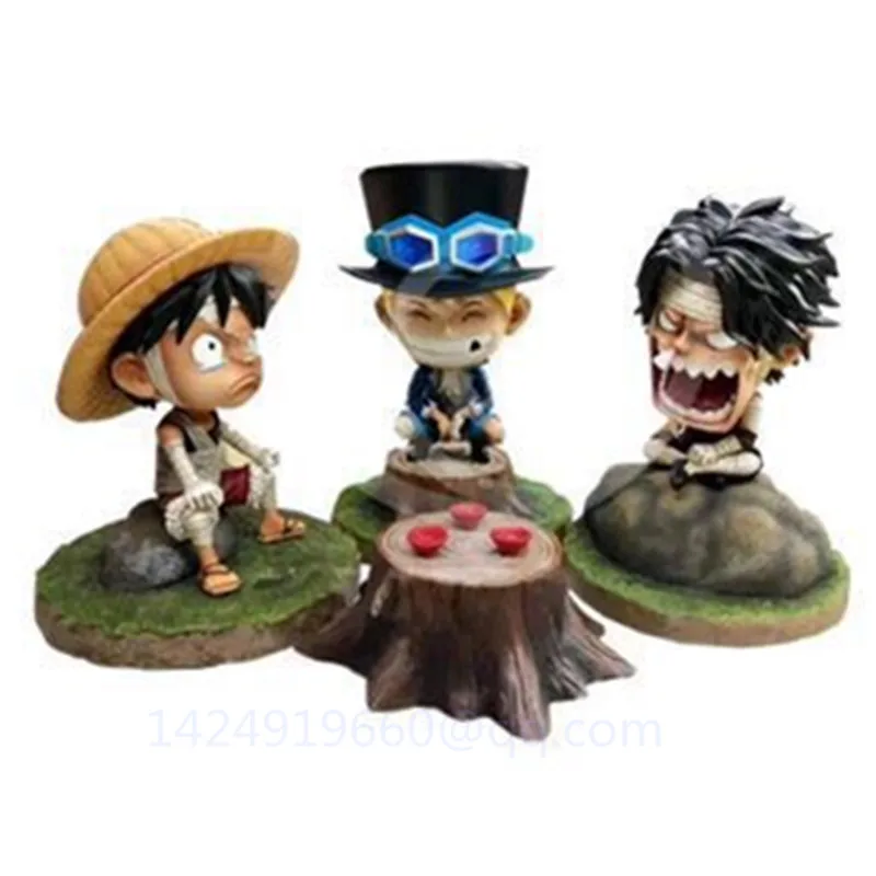 Аниме ONE PIECE Q Version Monkey D. Luffy сабо и Portgas D Ace Three Brothers ПВХ экшн модель статуя игрушка