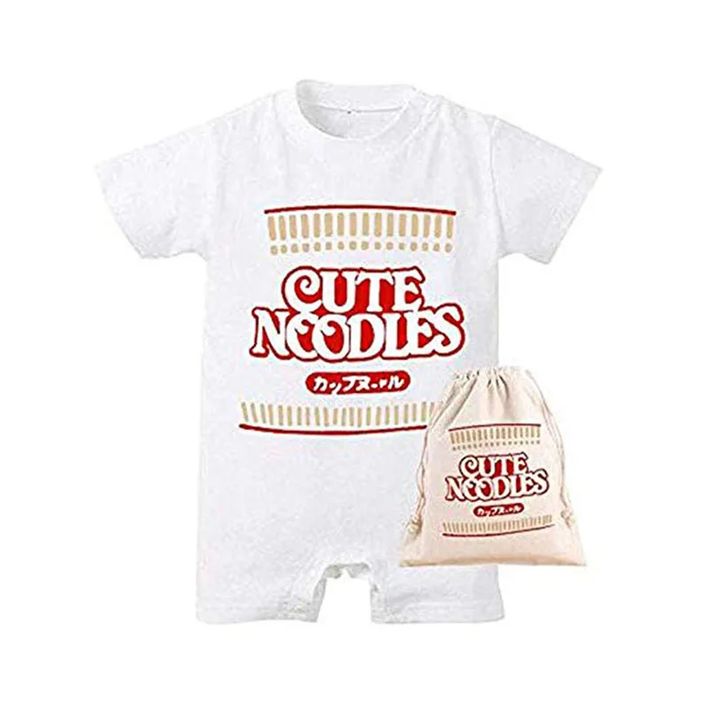 Боди YSCULBUTOL для новорожденных Забавный костюм малышей рамен лапша забавный