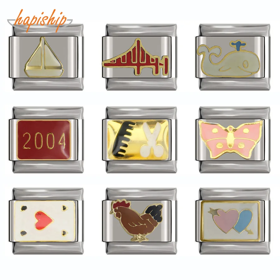 Hapiship оригинальный ромашка сердце пианино цветок бабочка очаровательные звенья 9