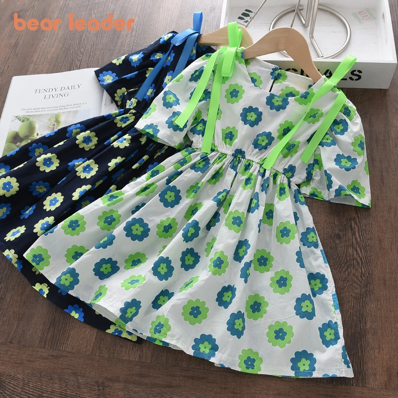 

Bear Leader Girls Princess Party Vestidos New Fashion Summer Baby Girl Flowers Bowtie Costumes Kids Casual Floral Dresses 2-6Y