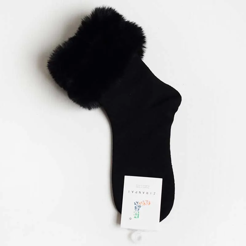 

2020 Winter Faux Rabbit Fur Warm Socks Ladies fur Floor Socks Furry Sleeping Socks Girls Plush Women Socks