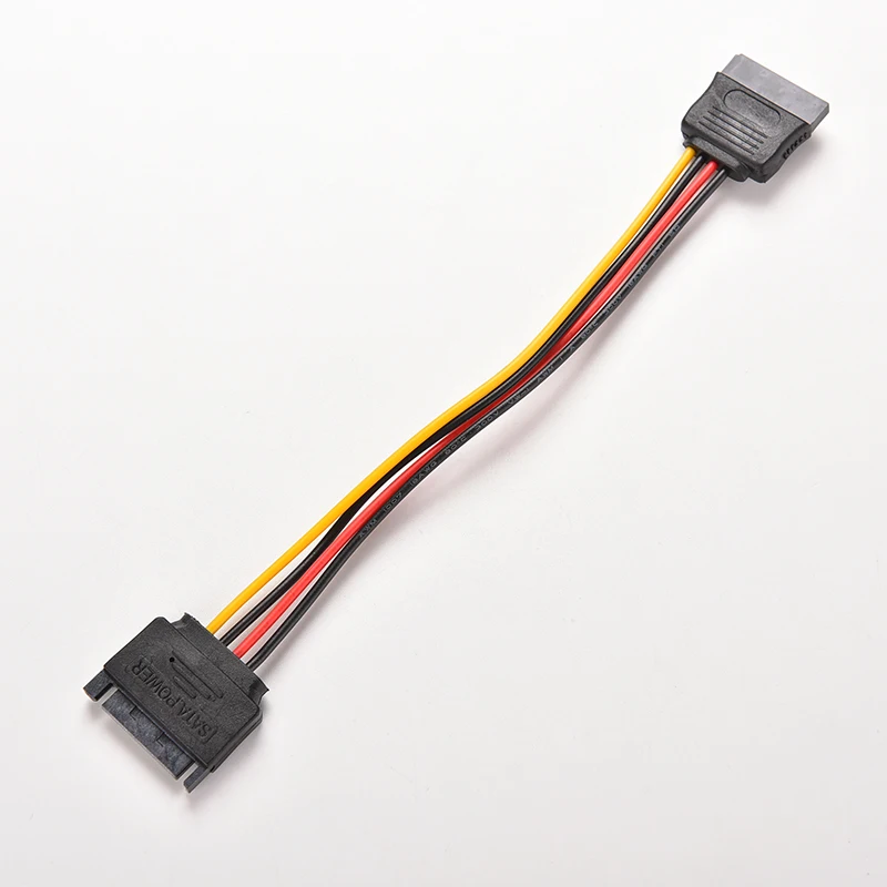 

1/2pcs 20cm 15 Pin SATA Male to Female Adapter 15 Pin 15P SATA Power Extension Cable Wire Cord 8 Inches Computer Connections