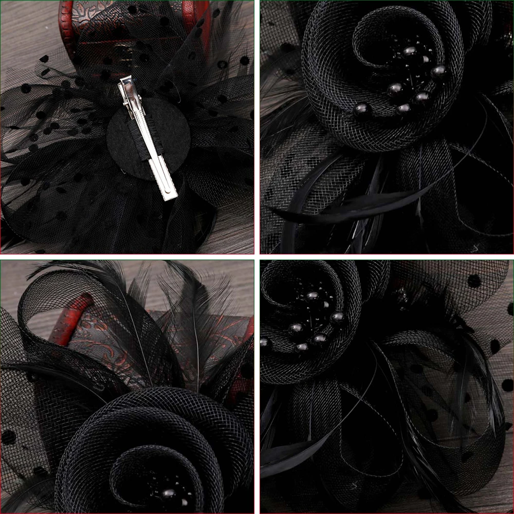 

MOLANS Solid Color Feather Fascinator Lady's Elegant Hair Clip Party Prom Wedding Hair Accessories Hairpin For Women 2020 New