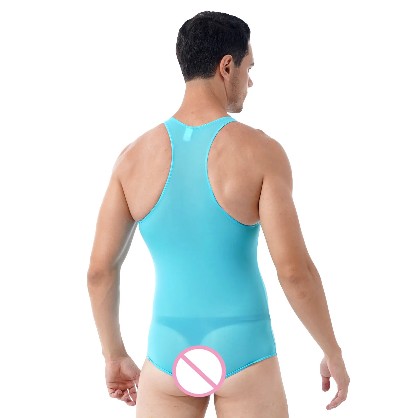 Мужское однотонное трико без рукавов боди для Реслинга комбинезон фитнеса