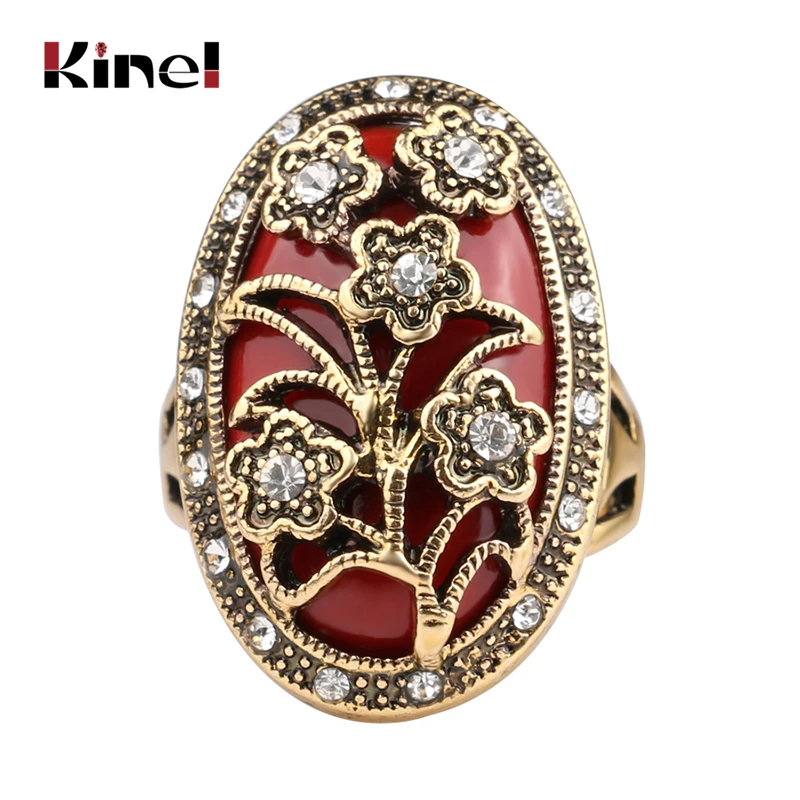 Женское Винтажное кольцо с цветочным принтом 2015|flower ring|designer ringfashion rings |