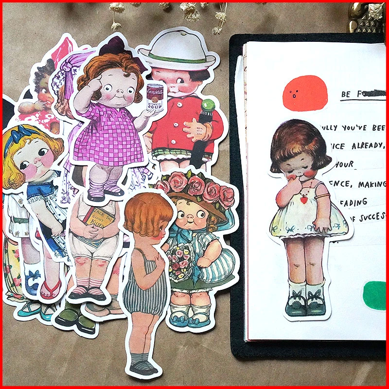 Кукла девочка материал Винтаж персонализированный альбом для стикеров