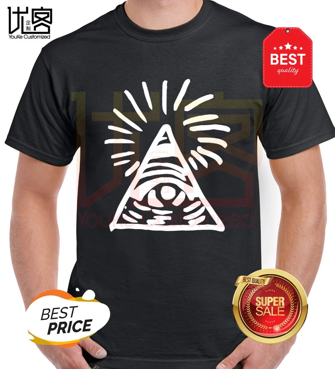 Жизнь странная Мужская футболка из хлопка Одежда с овальным вырезом