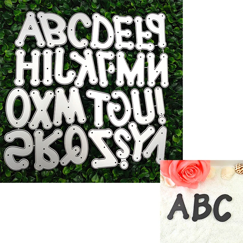 

Suitable for Christmas metal cutting die and DIY scrapbook album 3D creative greeting card making 26p capital letter 2021 NEW