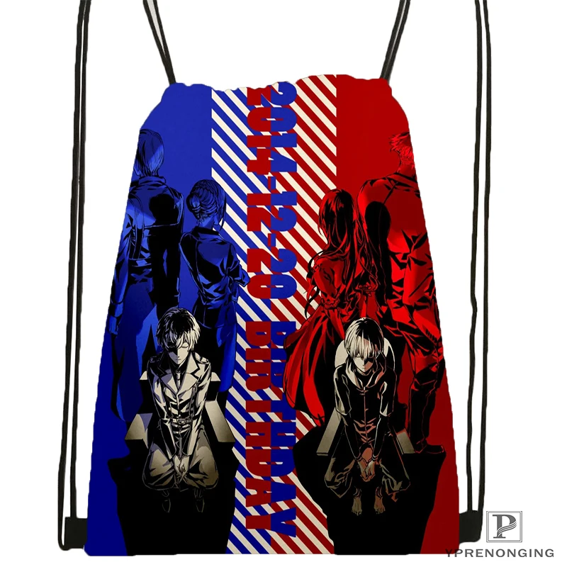 Custom Tokyo Ghoul Drawstring Backpack Bag Cute Daypack Kids Satchel (Black Back) 31x40cm#180531-03-62 |