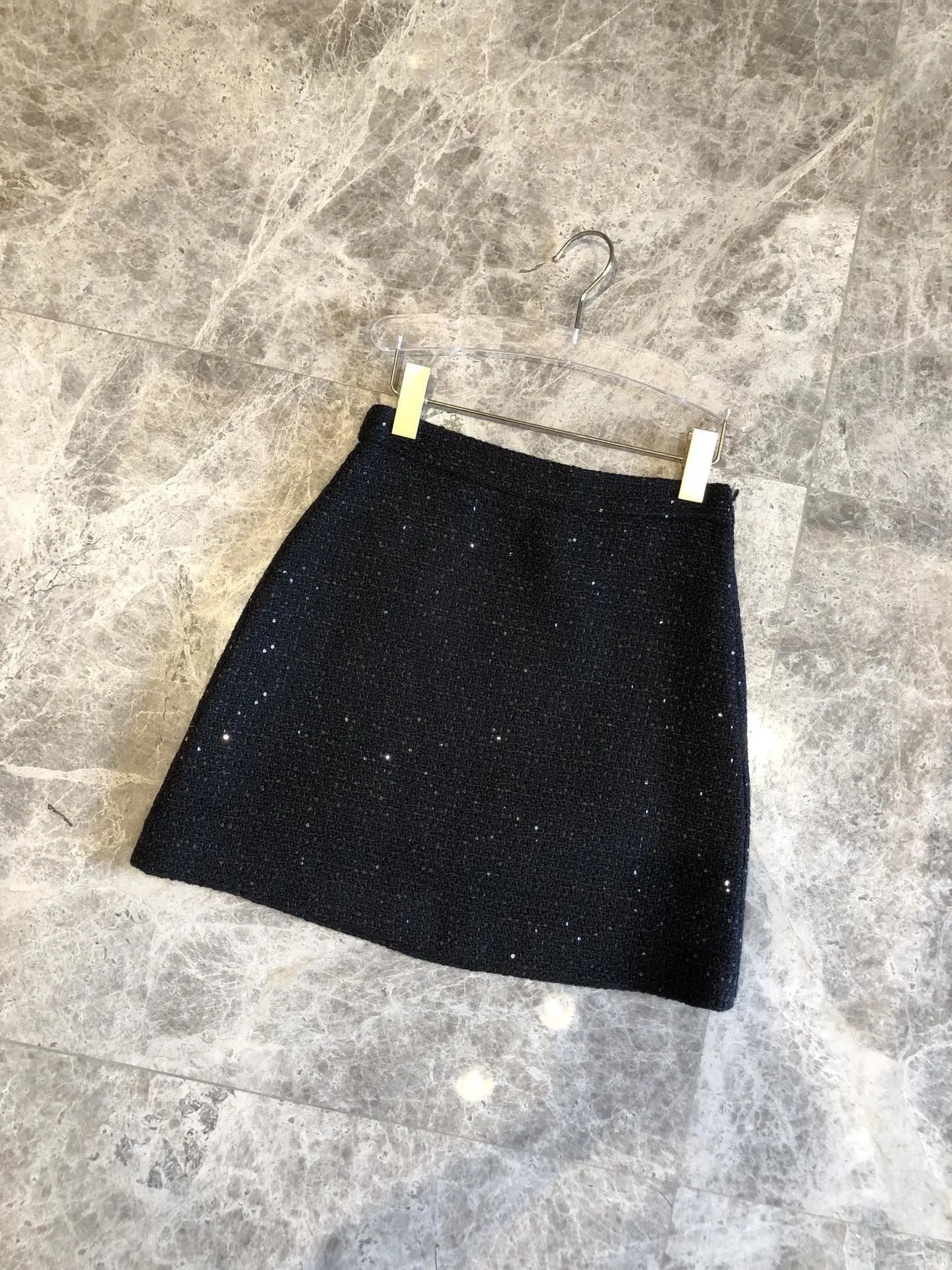 

fashion 2021 new ladies sequin suit bow coat + skirt 2-piece set 1030